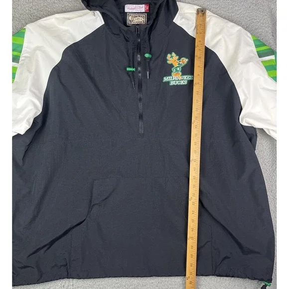 Vintage Hardwood Classic Mitchell & Ness Milwaukee Bucks Jacket Coat Men's 5XL